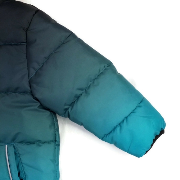 Wonder Nation Clear Ocean Ombre Zip Front Hooded Bubble Coat Toddler Boy 2T EUC - Picture 4 of 14